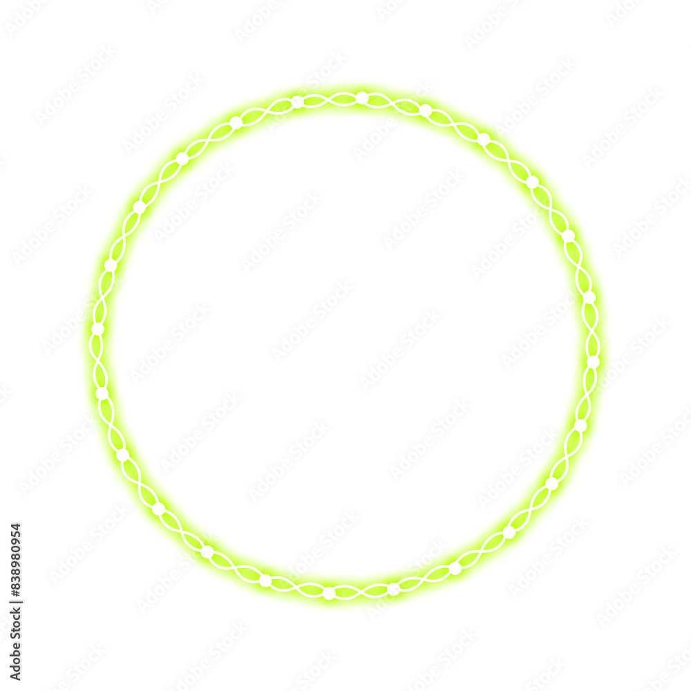 green circle wave and dot light neon green circle wave and dot light neon