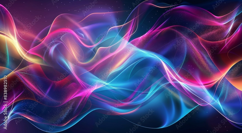 Abstract wave, cloth vibrant neon color background Abstract wave, cloth vibrant neon color background