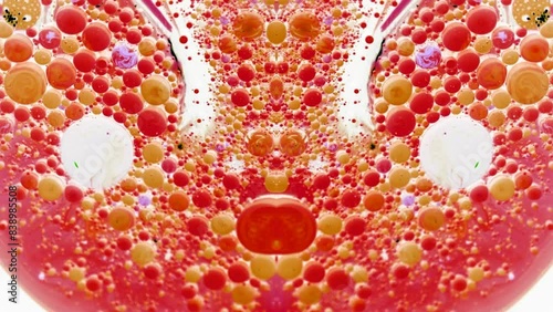 Macro Shot of oil paints, purple and pink colors