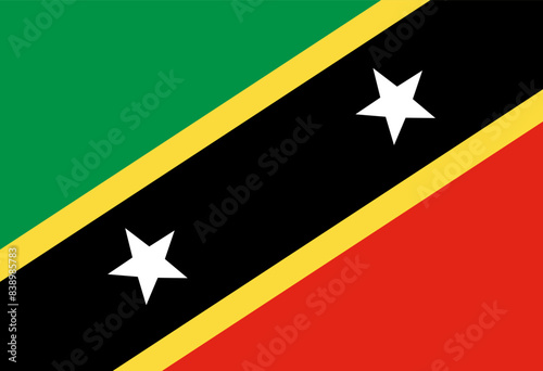 amazing Saint Kitts and Nevis flag illustrator country flags