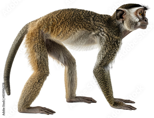 A monkey isolated on a transparent background PNG