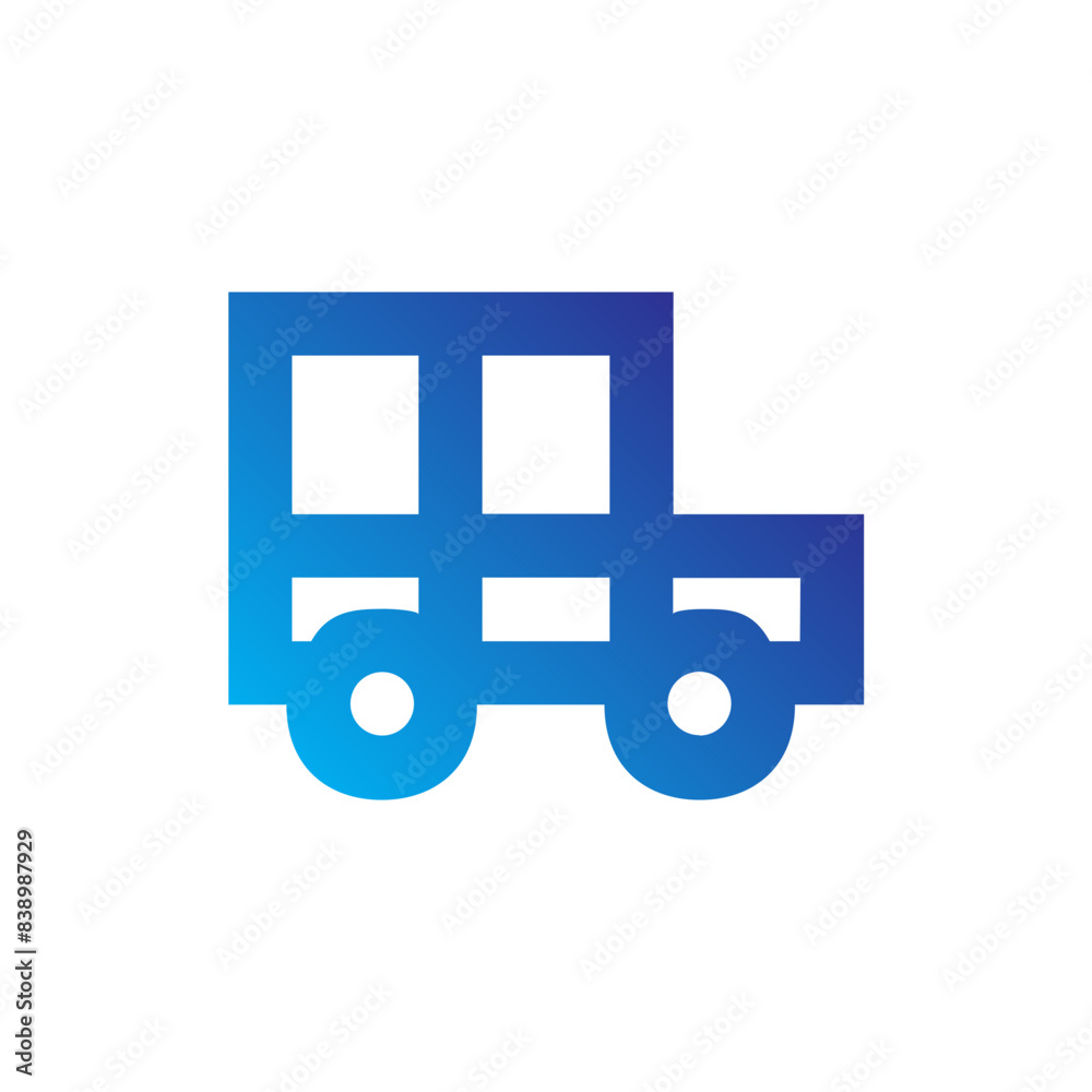 Transport and Map Gradient Blue icon