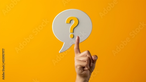 The Question Mark Speech Bubble. photo