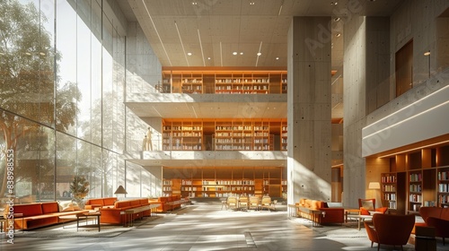 Contemporary University Library Interior Design
 photo