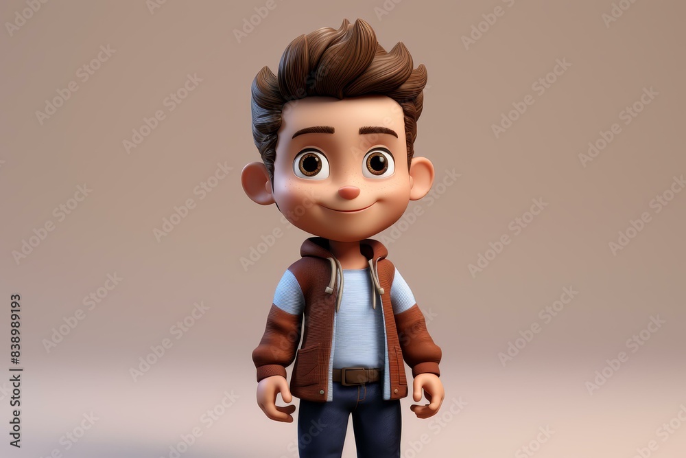Adorable cartoon character of a young boy, perfect for childrens illustrations and animations. Adorable cartoon character of a young boy, perfect for childrens illustrations and animations.