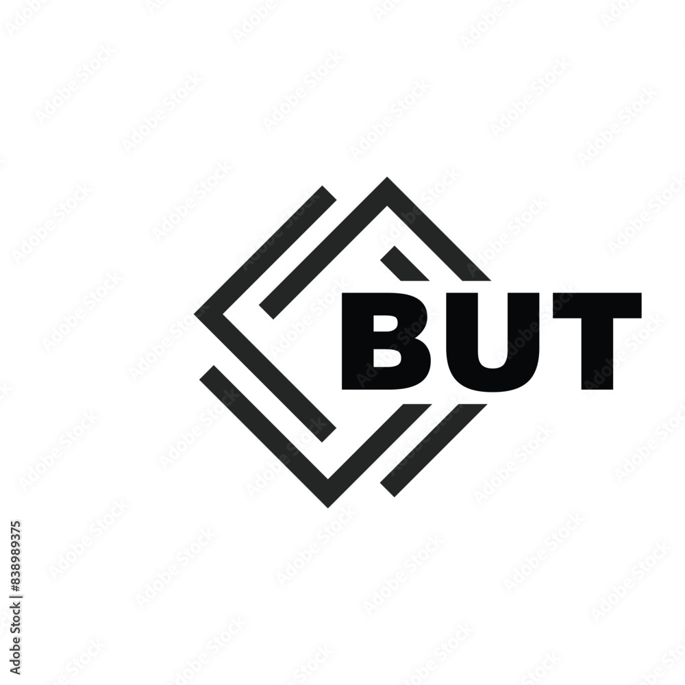 BUT letter logo design on white background. BUT logo. BUT creative initials letter Monogram logo icon concept. BUT letter design