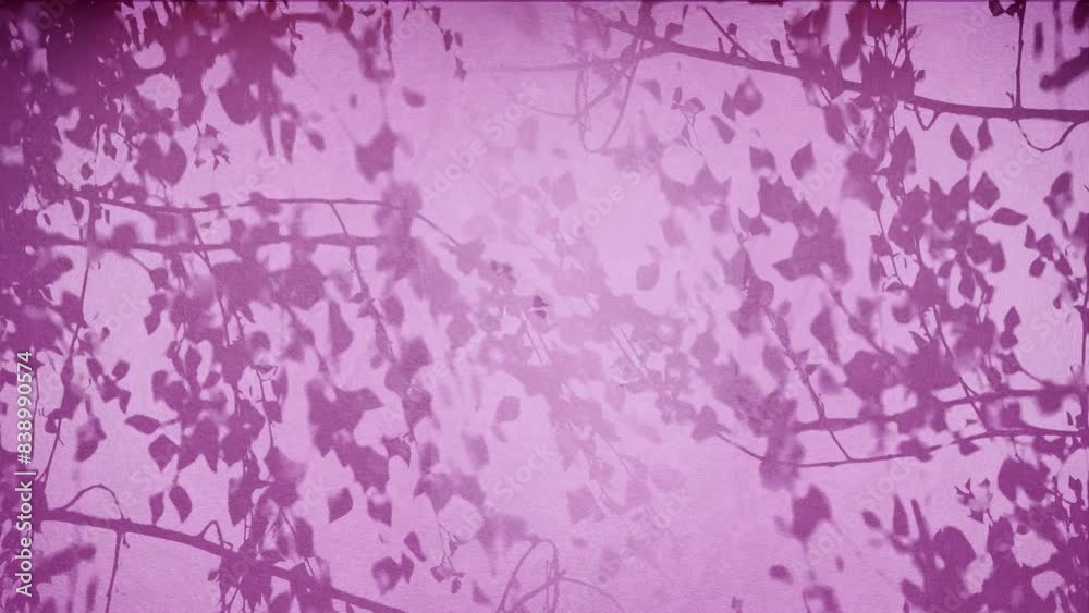 Silhouetted Foliage Against a Purple Background Silhouetted Foliage Against a Purple Background