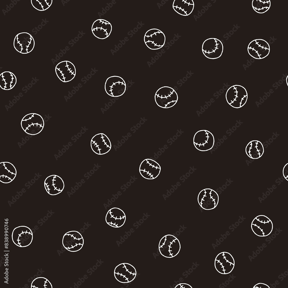 Outline Baseball Seamless Pattern Vector illustration for Print, Wallpaper, Decoration. Outline Baseball Seamless Pattern Vector illustration for Print, Wallpaper, Decoration.