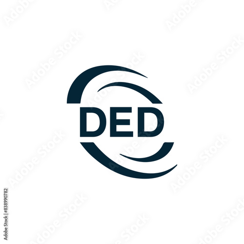 DED logo. D E D design. White DED letter. DED, D E D letter logo design. D E D letter logo design in FIVE, FOUR, THREE, style. letter logo set in one artboard. D E D letter logo vector design.