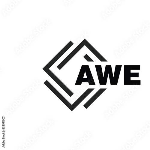 AWE letter logo design on white background. AWE logo. AWE creative initials letter Monogram logo icon concept. AWE letter design