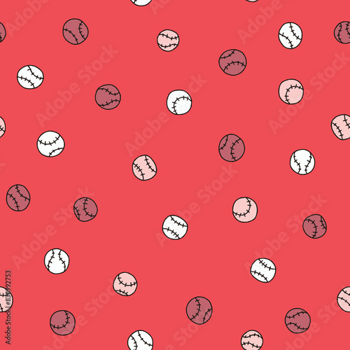 Baseball Seamless Pattern Vector illustration for Print, Wallpaper, Decoration.