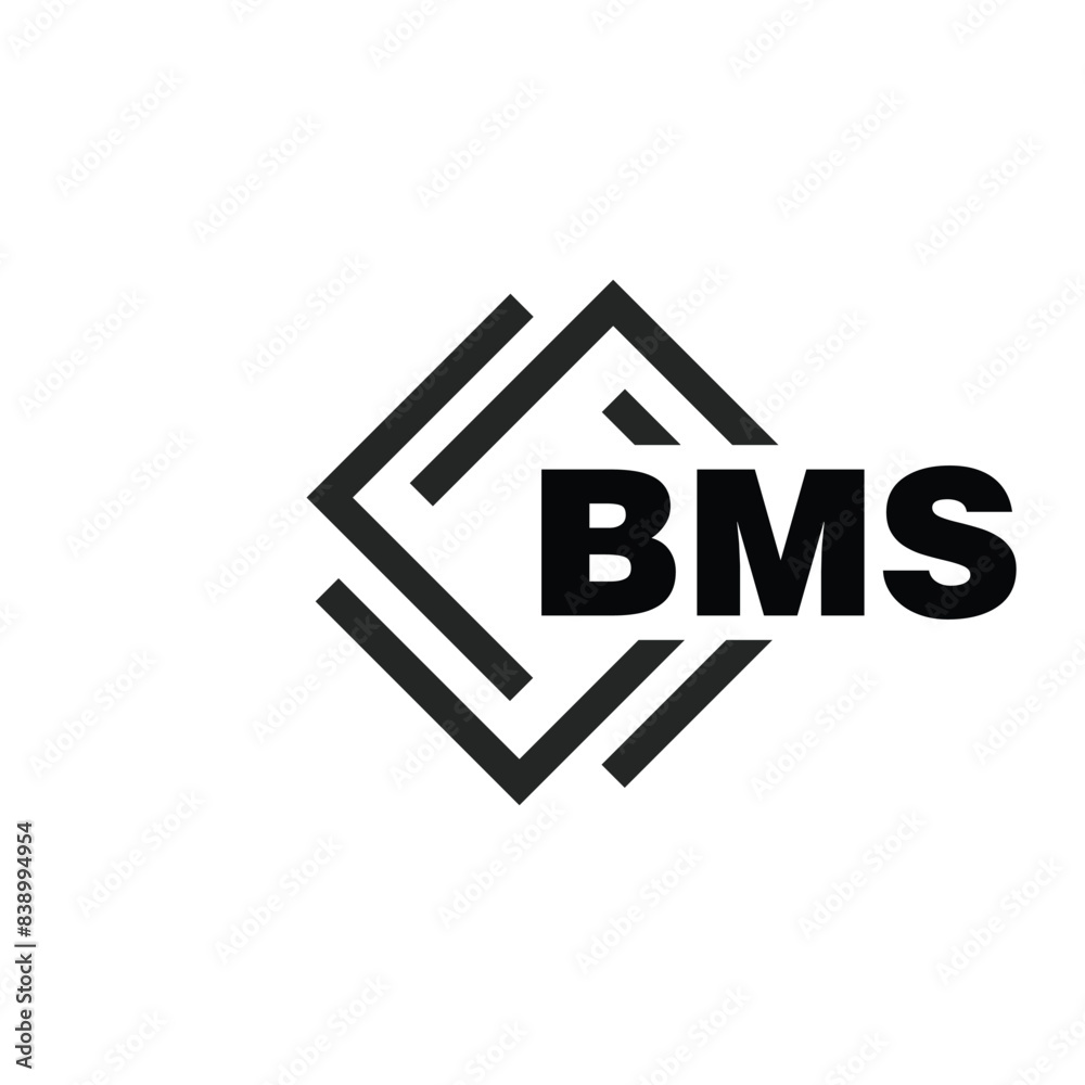 BMS letter logo design on white background. BMS logo. BMS creative initials letter Monogram logo icon concept. BMS letter design