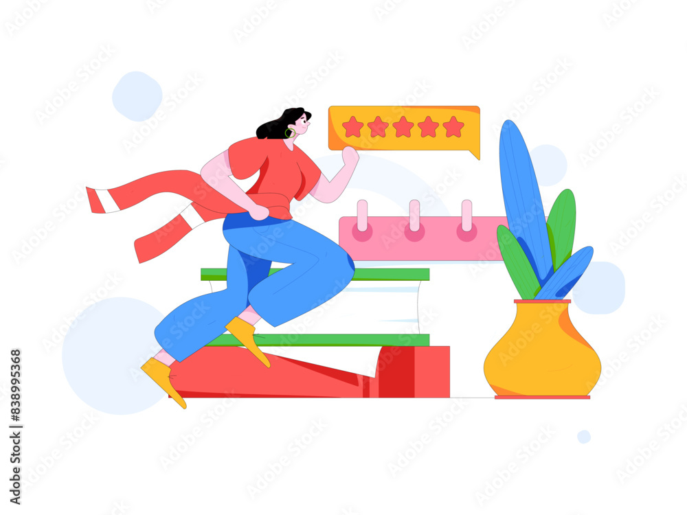 Check-in character flat vector concept operation hand-drawn illustration
Check-in character flat vector concept operation hand-drawn illustration