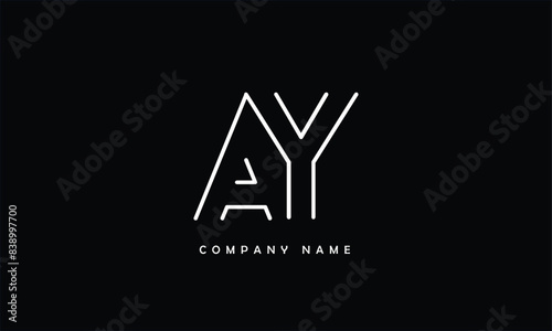 AY, YA, A, Y Abstract Letters Logo Monogram