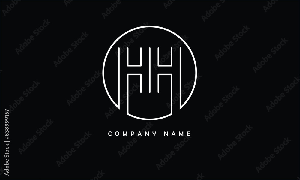 HH, HH Abstract Letters Logo Monogram HH, HH Abstract Letters Logo Monogram
