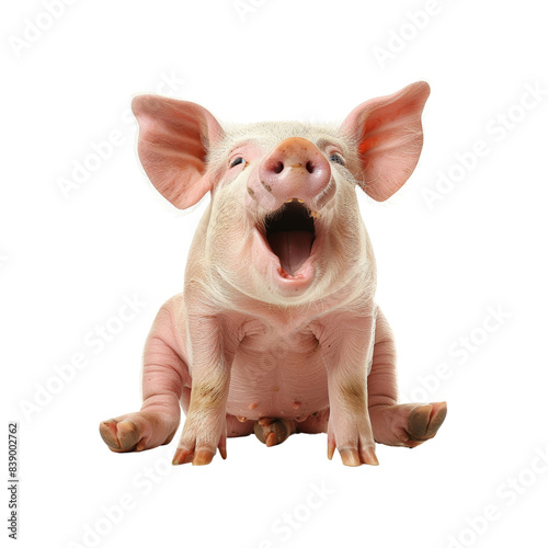 pig isolated on white photo