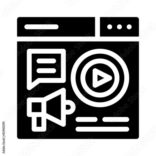 video glyph icon