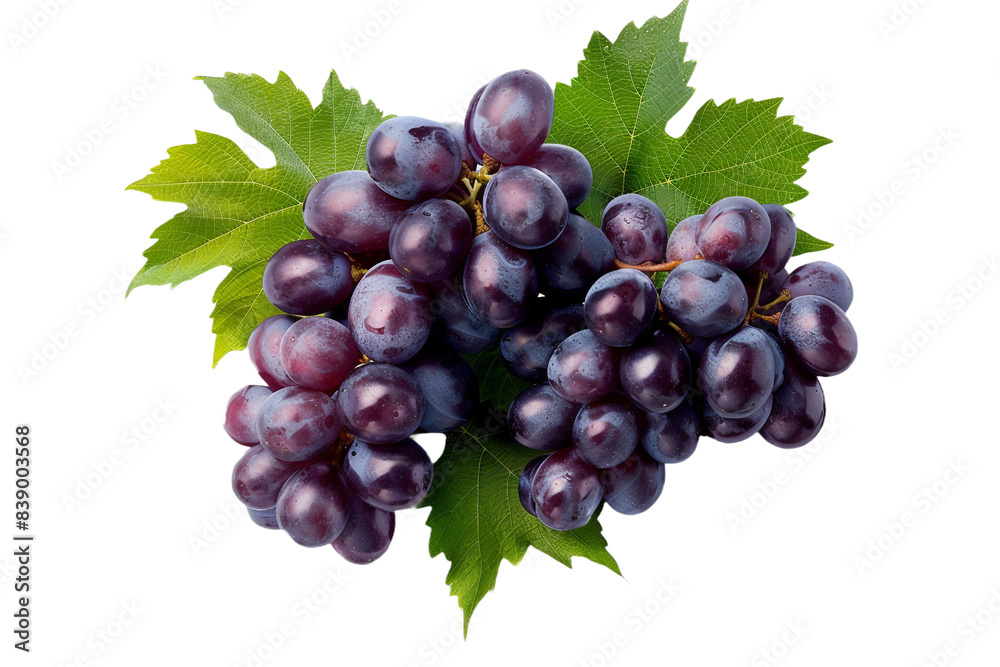 Fototapeta premium bunch of grapes isolated on transparent background