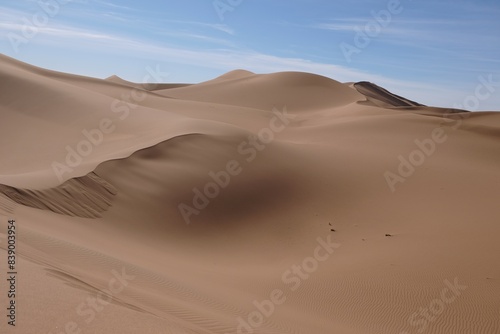 Fototapeta Naklejka Na Ścianę i Meble -  Sand dunes in the Sahara desert in Morocco