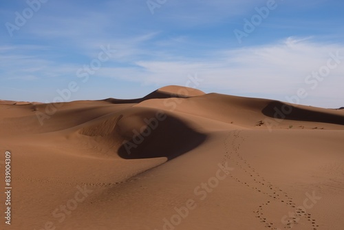 Fototapeta Naklejka Na Ścianę i Meble -  Sand dunes in the Sahara desert in Morocco