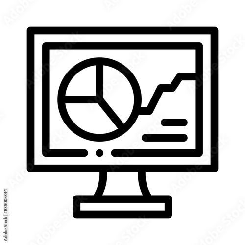 pie chart line icon