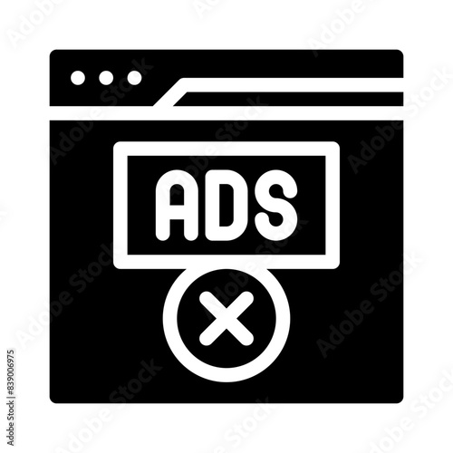 ad block glyph icon