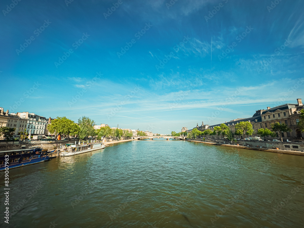 Obraz premium Scenery on the banks of the Seine in Paris