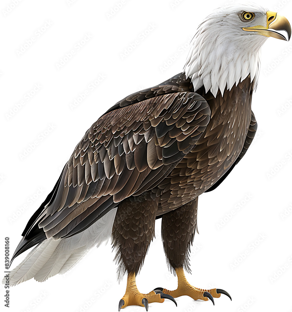 Obraz premium A eagle isolated on a transparent background PNG