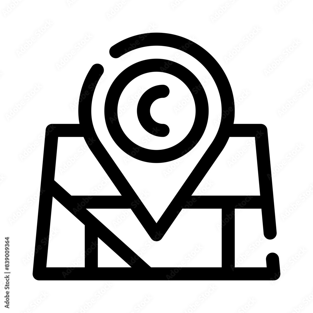 map locator line icon map locator line icon