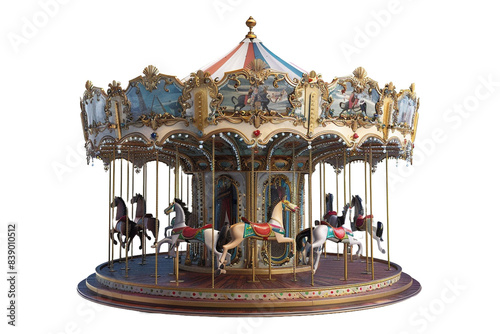 Carousel isolated on transparent background photo