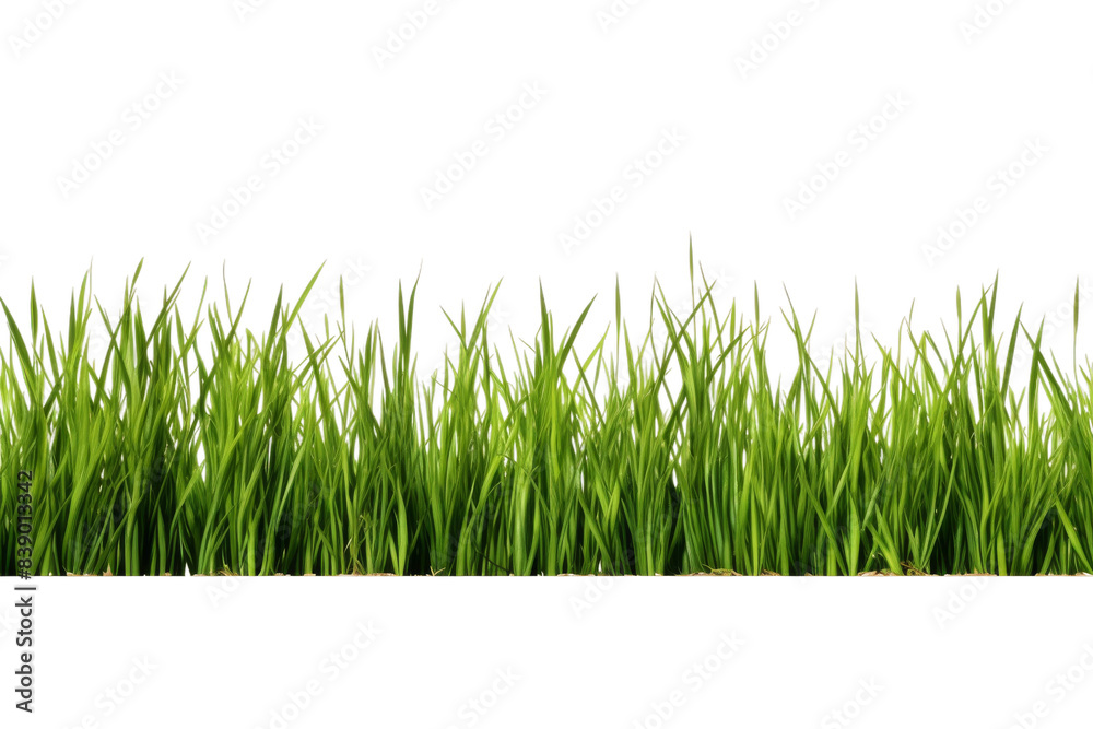 Whispers of Nature: A Lush Green Symphony on a White or Clear Surface PNG Transparent Background..