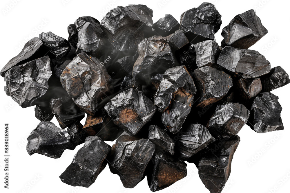 Coals isolated on transparent background