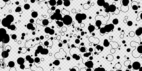 Bubbles texture. Splashes or blots of paint. Wet circles.