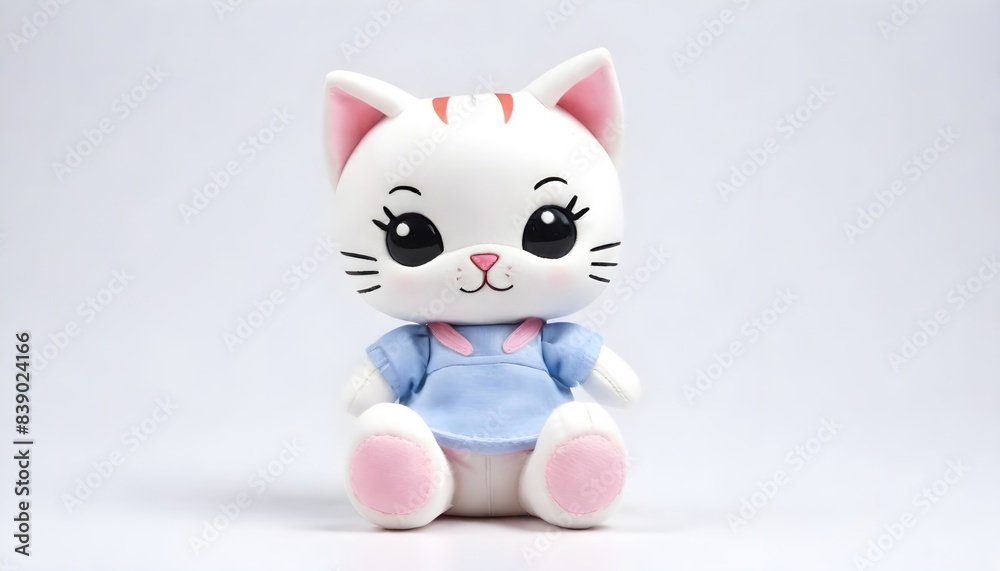 Cat doll isolated on white background Cat doll isolated on white background