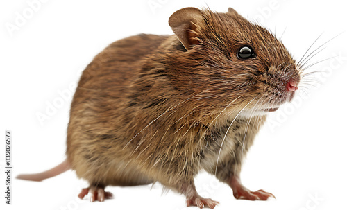 A vole isolated on a transparent background PNG