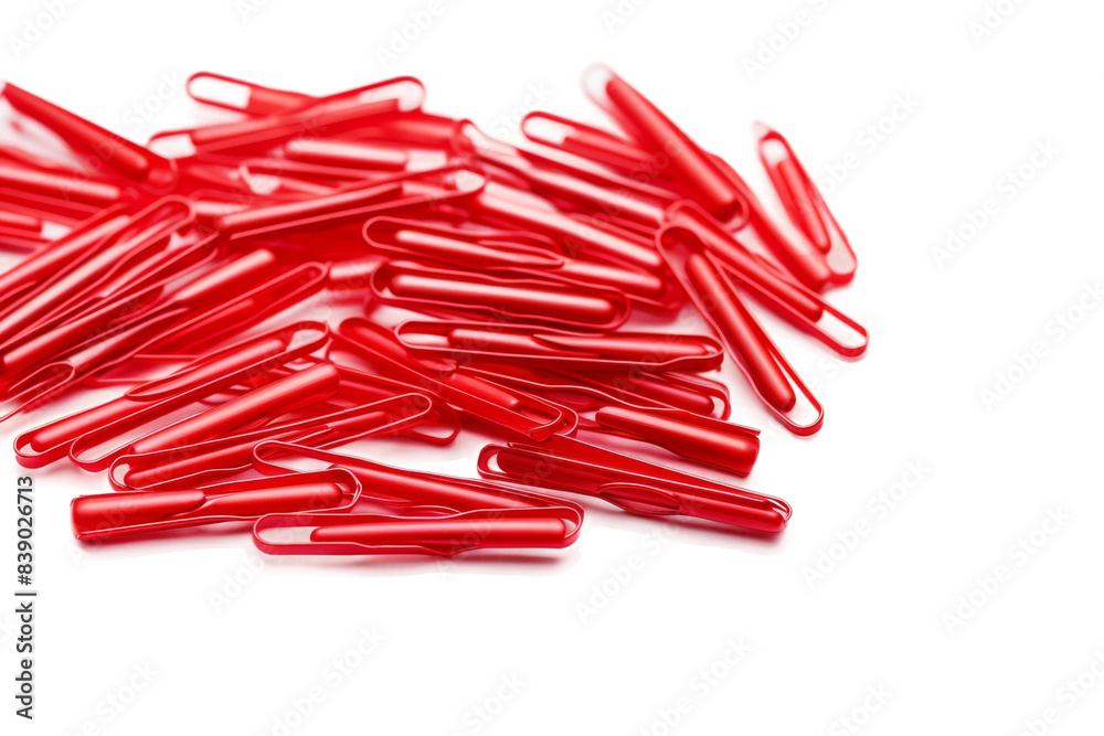 Crimson Chaos: A Creative Cluster of Red Plastic Clips on a White or Clear Surface PNG Transparent Background.. Crimson Chaos: A Creative Cluster of Red Plastic Clips on a White or Clear Surface PNG Transparent Background..