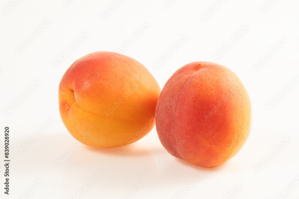 Shaanxi Rouge Apricots on White Background in Shaanxi Province, China Shaanxi Rouge Apricots on White Background in Shaanxi Province, China