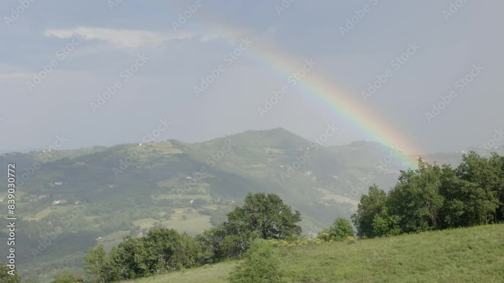 Rainbow View in the Mountains Nature, Italy Rainbow View in the Mountains Nature, Italy
