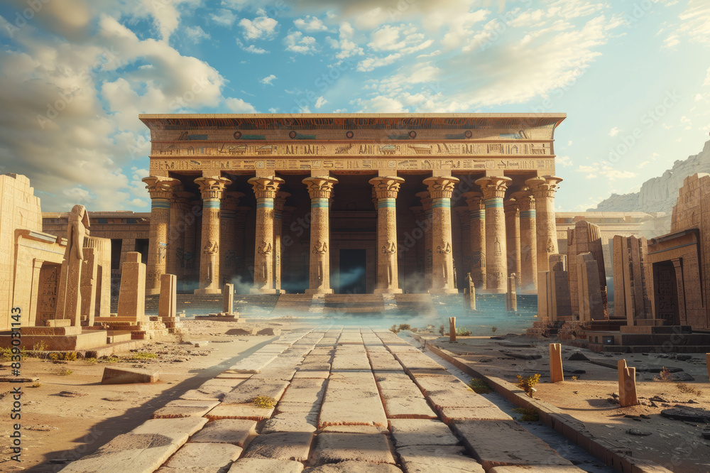 Naklejka premium Thebes ancient Egyptian city.