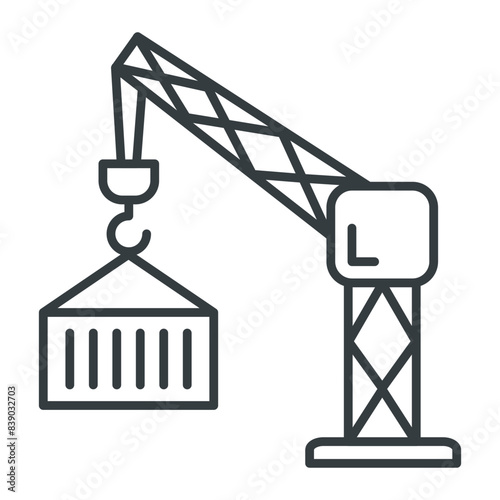 Crane icon vector design template