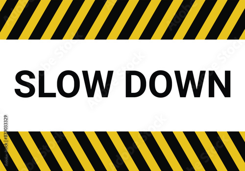 Caution slow down sign vector