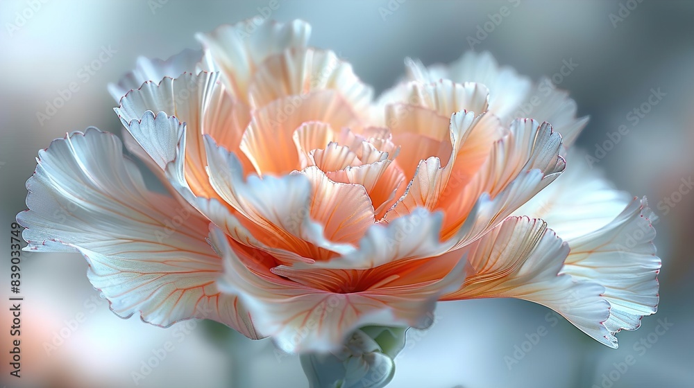 Fototapeta premium red and white flower