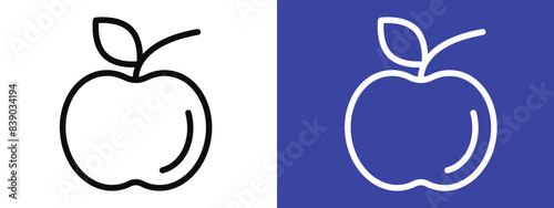 Apple icon logo set vector