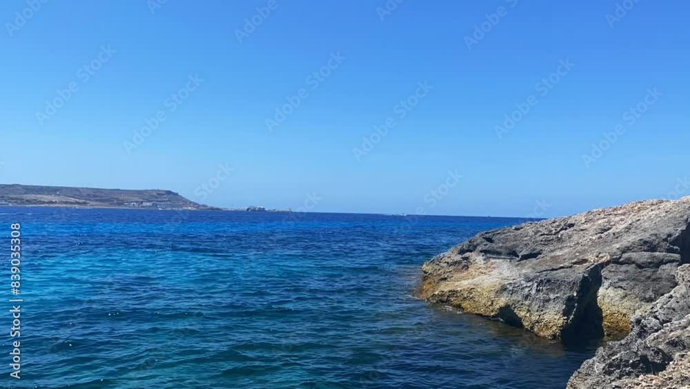 Waves crashing into the rocky shore, timelapse. High quality 4k footage Waves crashing into the rocky shore, timelapse. High quality 4k footage