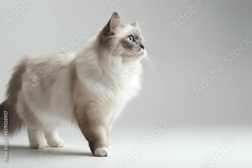 Elegant Ragdoll Cat With Blue Eyes