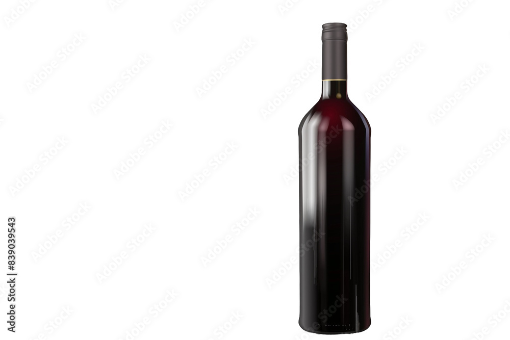 Empty wine bottle isolated on transparent background Empty wine bottle isolated on transparent background