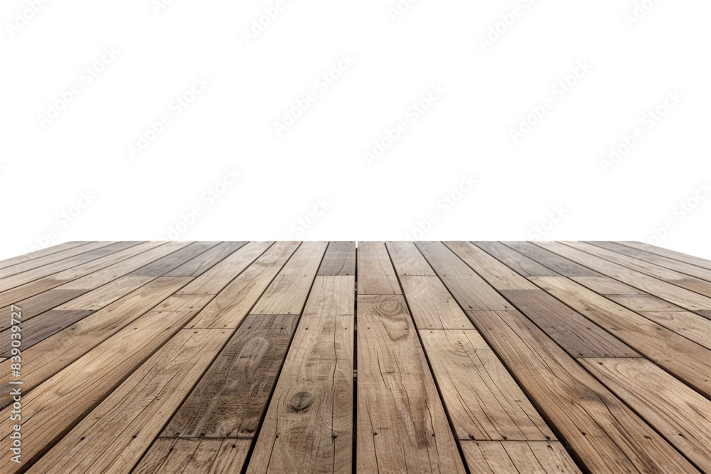 Empty wooden floor isolated on transparent background Empty wooden floor isolated on transparent background
