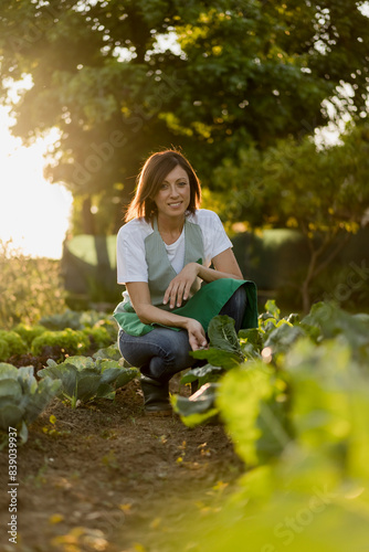 Woman working in her vegetable garden © tunedin