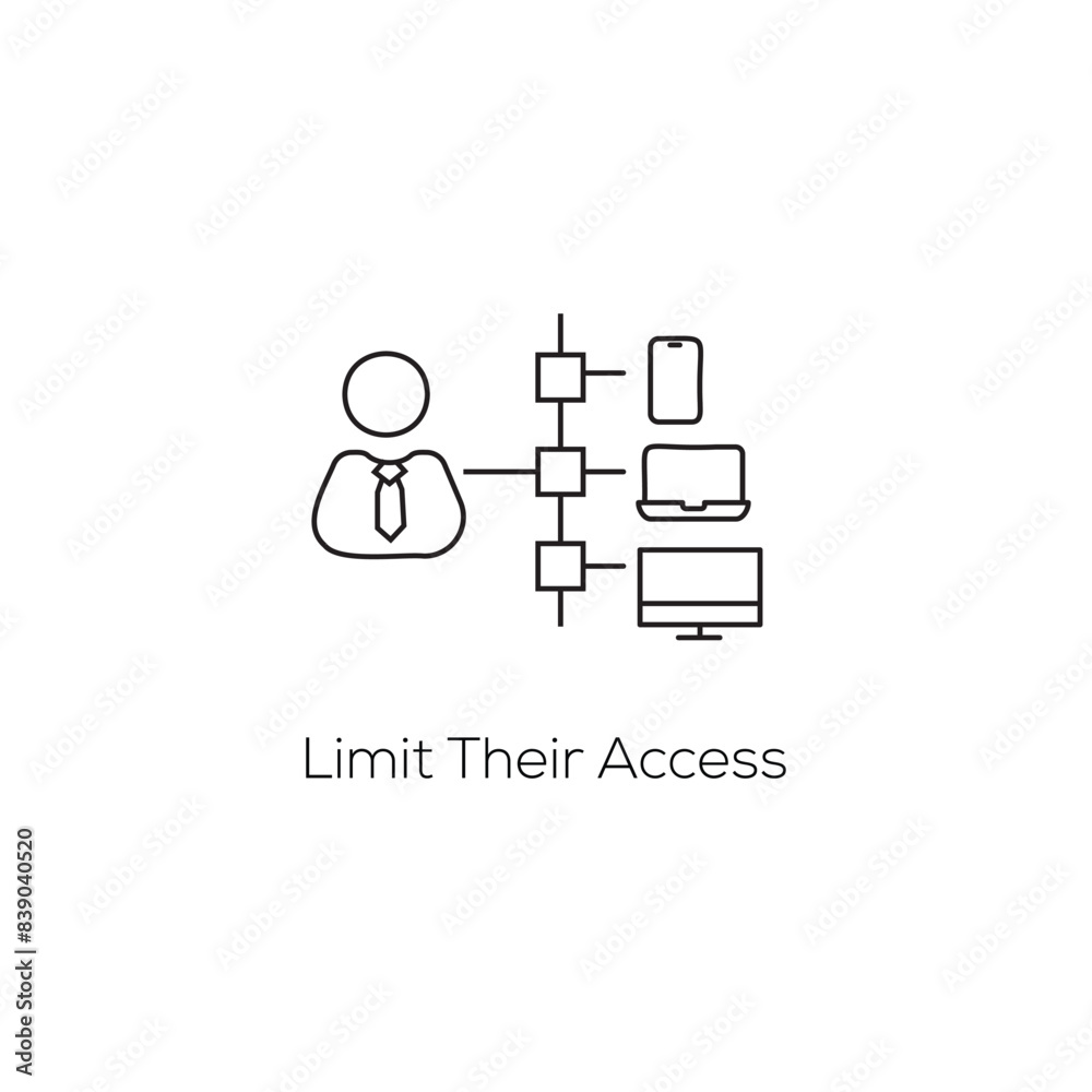 Restricted Access Icon or limit access icon Restricted Access Icon or limit access icon