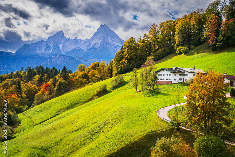 Berchtesgaden, Germany. Watzmann Mountain, Bavarian landscape.